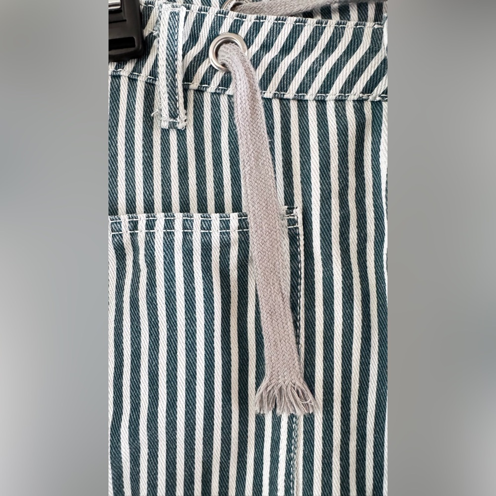 Boutique Barrel Striped Patchwork Pants - image 2